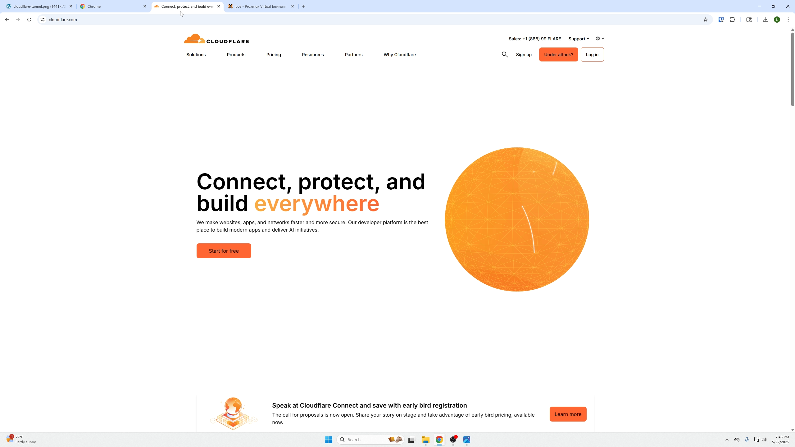 Cloudflare dashboard
